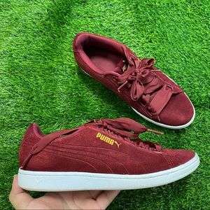 Puma Vikky Ribbon Suede in Burgundy (A006)